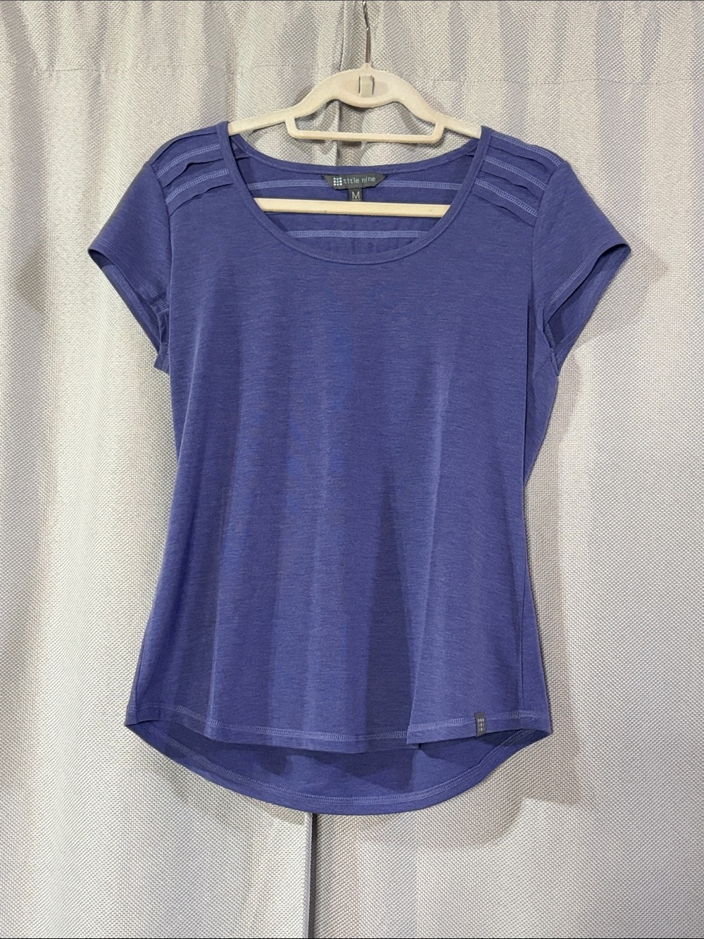 Title Nine Purple Scoop Tee with Shoulder Cutouts